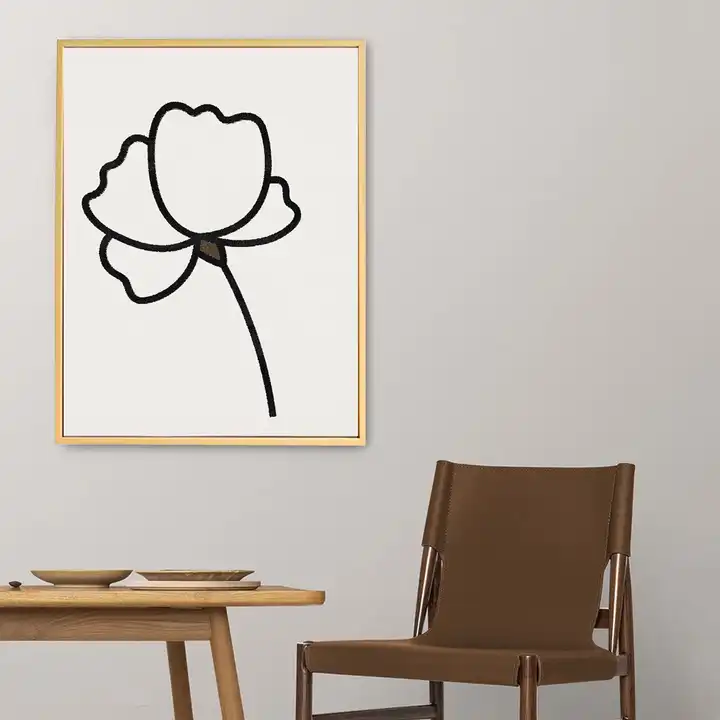 Customized Flower Wall Art Simple Wooden Wall Artwork