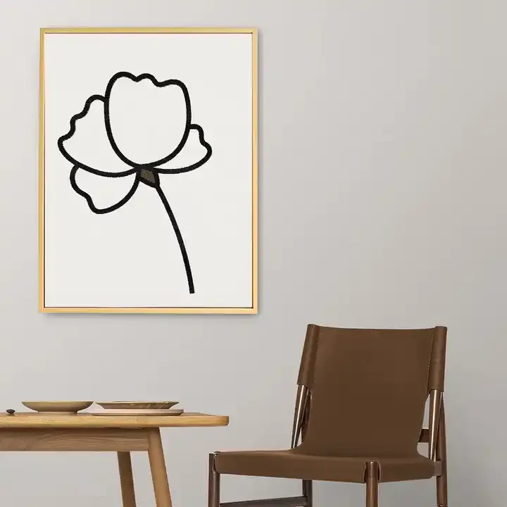 Customized Flower Wall Art Simple Wooden Wall Artwork