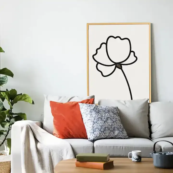Customized Flower Wall Art Simple Wooden Wall Artwork