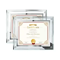 Customized Mirror Glass Certificate Frame Document Frame