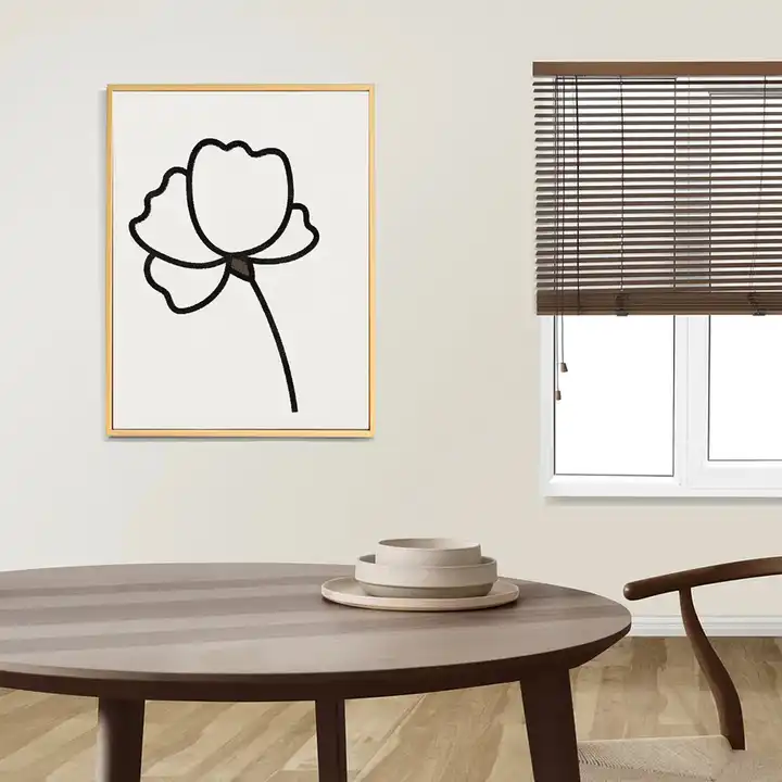 Customized Flower Wall Art Simple Wooden Wall Artwork