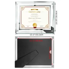Customized Mirror Glass Certificate Frame Document Frame