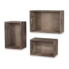 Wholesale Floating Shelves for Wall Set of 8, Rustic Wood Wall Mounted Storage Shelves