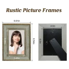 Custom Farmhouse Rustic Picture Frame Distressed Plastic Photo Frame