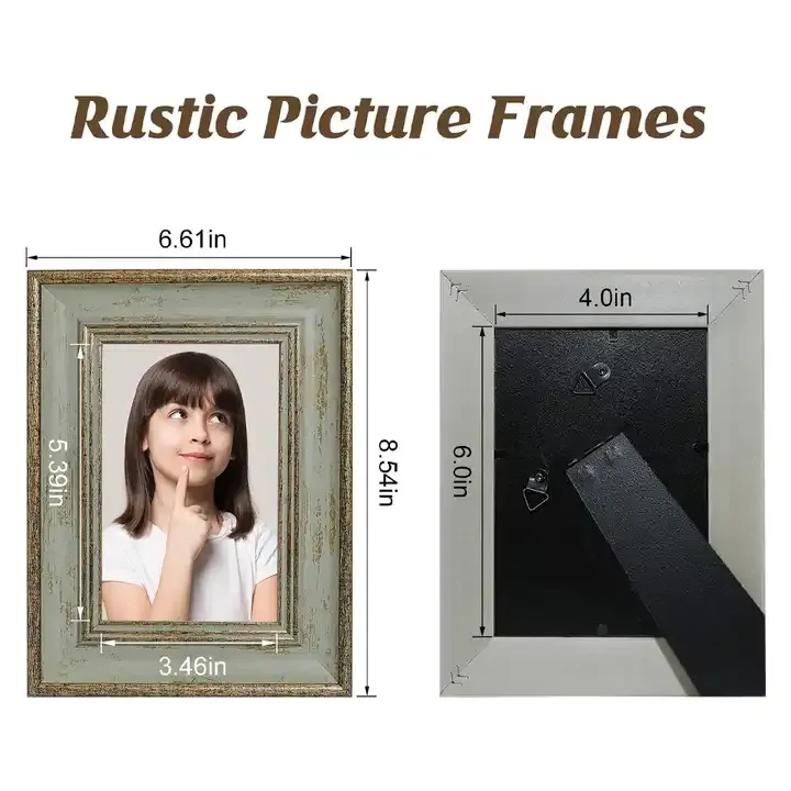 Custom Farmhouse Rustic Picture Frame Distressed Plastic Photo Frame