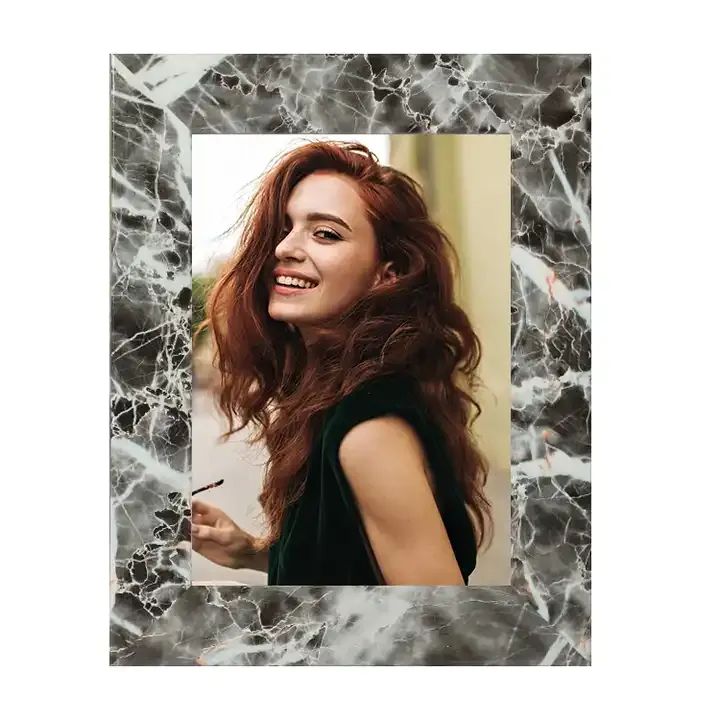 Customized Marble Texture Picture Frame PS Plastic Photo Frame