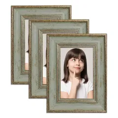 Custom Farmhouse Rustic Picture Frame Distressed Plastic Photo Frame