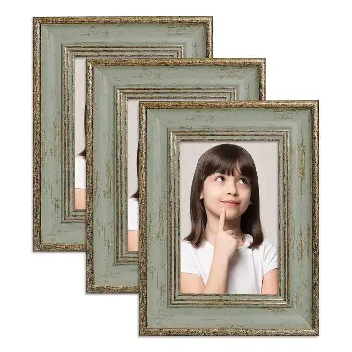 Custom Farmhouse Rustic Picture Frame Distressed Plastic Photo Frame