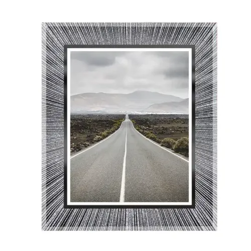 Customized Glass Picture Frame Radial Texture Photo Frame