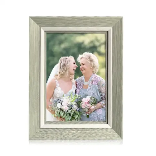 Wholesale PS Plastic Photo Frame Wood Texture Picture Frame