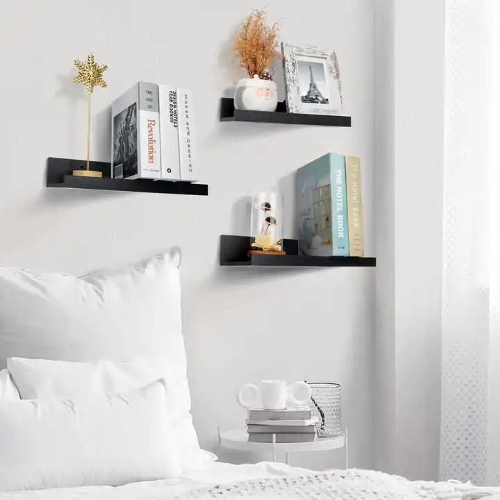 Customized Natural Modern Floating Shelves Wood Wall Shelves