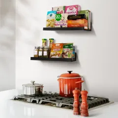 Customized Natural Modern Floating Shelves Wood Wall Shelves