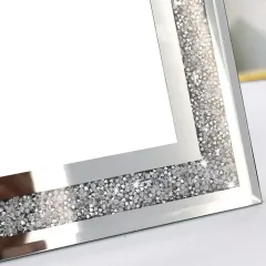 Wholesale Crushed Diamond Wedding Photo Frame Crystal Silver Glass Picture Frame