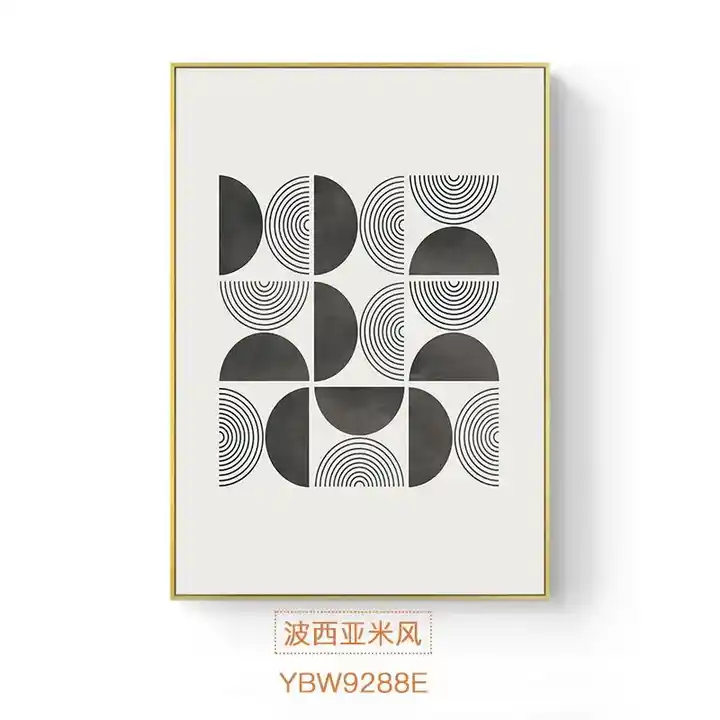 Wholesale Modern Minimalist Wall Art Black White Line Wall Artwork
