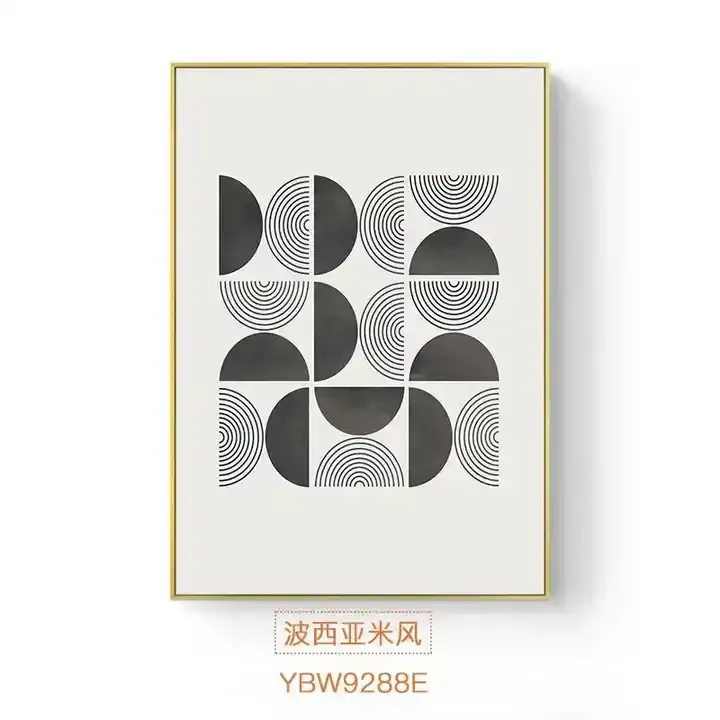 Wholesale Modern Minimalist Wall Art Black White Line Wall Artwork