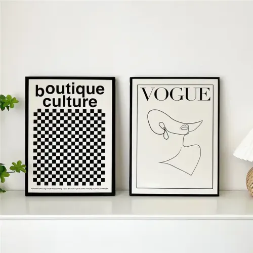 Custom Black and White Prints Wall Art, Canvas Wall Artwork