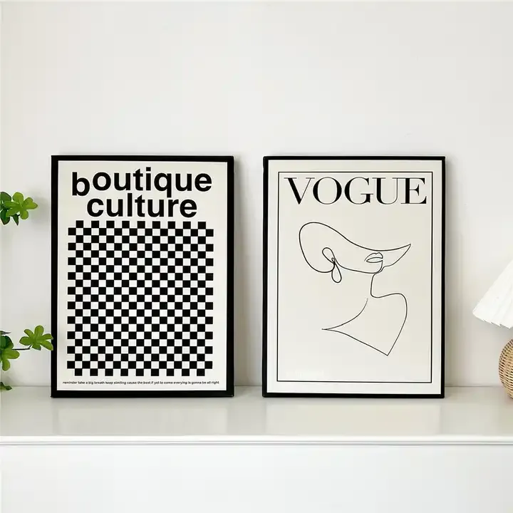 Custom Black and White Prints Wall Art, Canvas Wall Artwork