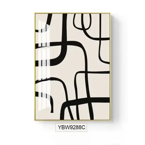 Wholesale Modern Minimalist Wall Art Black White Line Wall Artwork