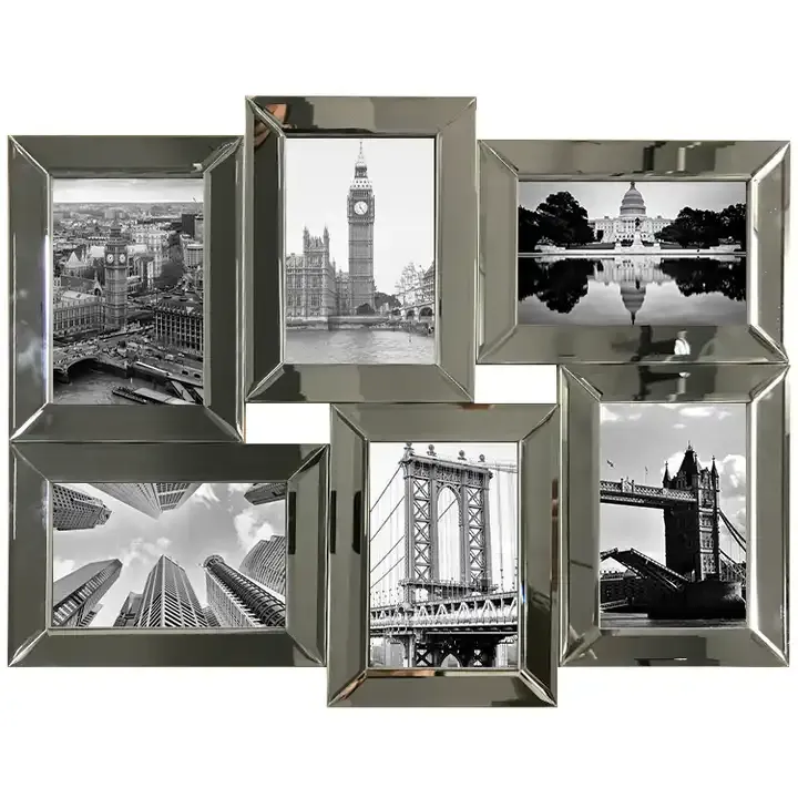 Customized Glass Photo Frame Inner Mirror Picture Frame