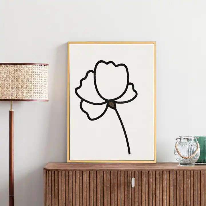 Customized Flower Wall Art Simple Wooden Wall Artwork