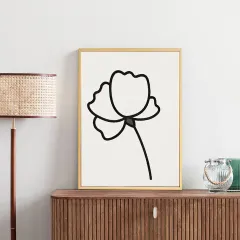 Customized Flower Wall Art Simple Wooden Wall Artwork