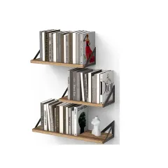 Customized Bookshelf Floating Shelves Wood Wall Mounted Shelves