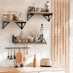 Customized Bookshelf Floating Shelves Wood Wall Mounted Shelves