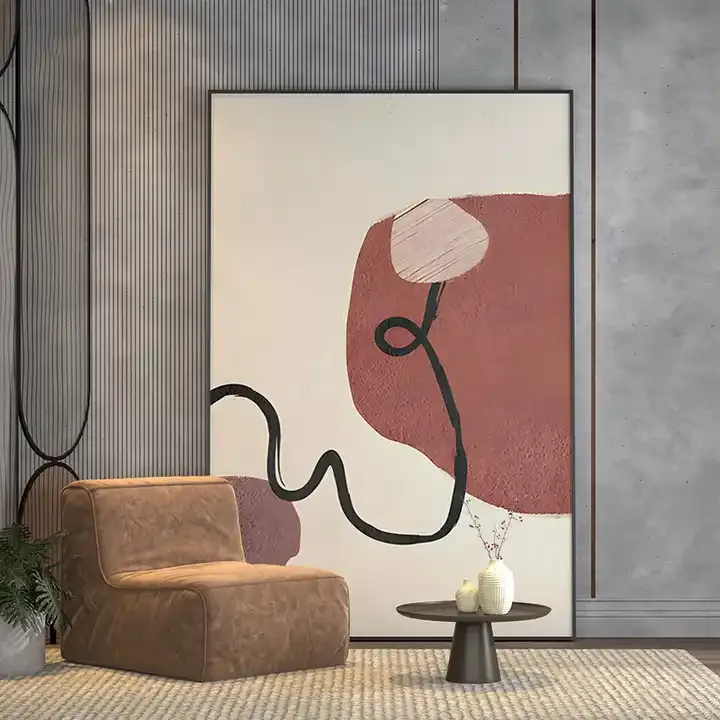 Custom Decorative Wall Art Simple Wooden Frame Canvas Painting Wall Decor