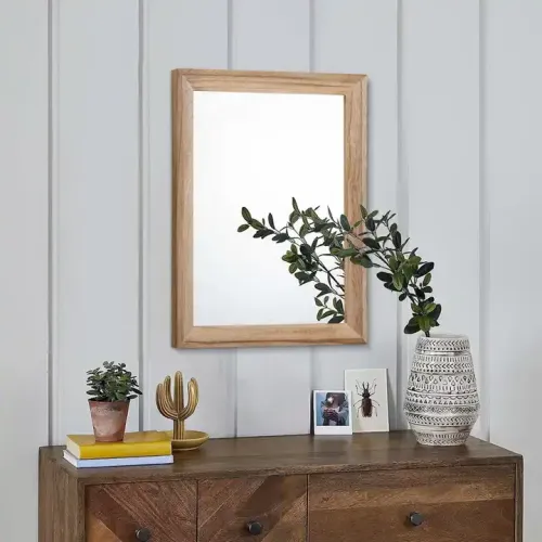Wholesale Natural Wood Frame Mirror Wall Mounted Mirror