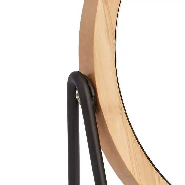 Custom Natural Wooden Frame Makeup Mirror Desktop Display Mirror