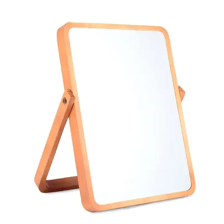 Custom Wood Frame Makeup Mirror Desktop Display Mirror