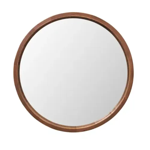 Wholesale Wood Frame Mirror Vintage Round Mirror