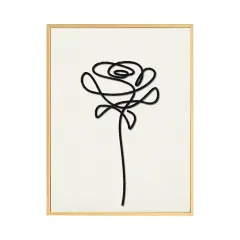 Custom Rose Wall Art Abstract Simple Wooden Wall Decor