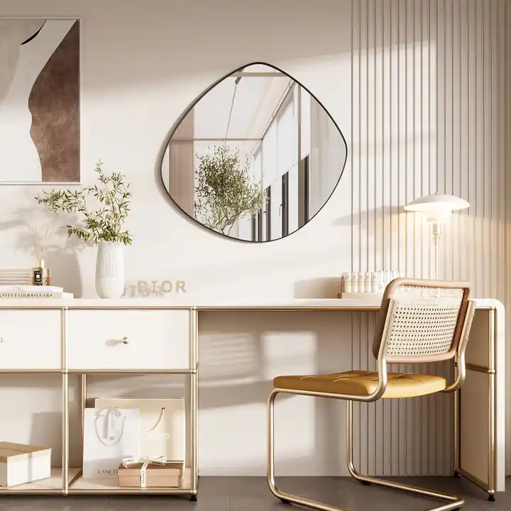 Wholesale Metal Frame Mirror Irregular Wall Mounted Mirror