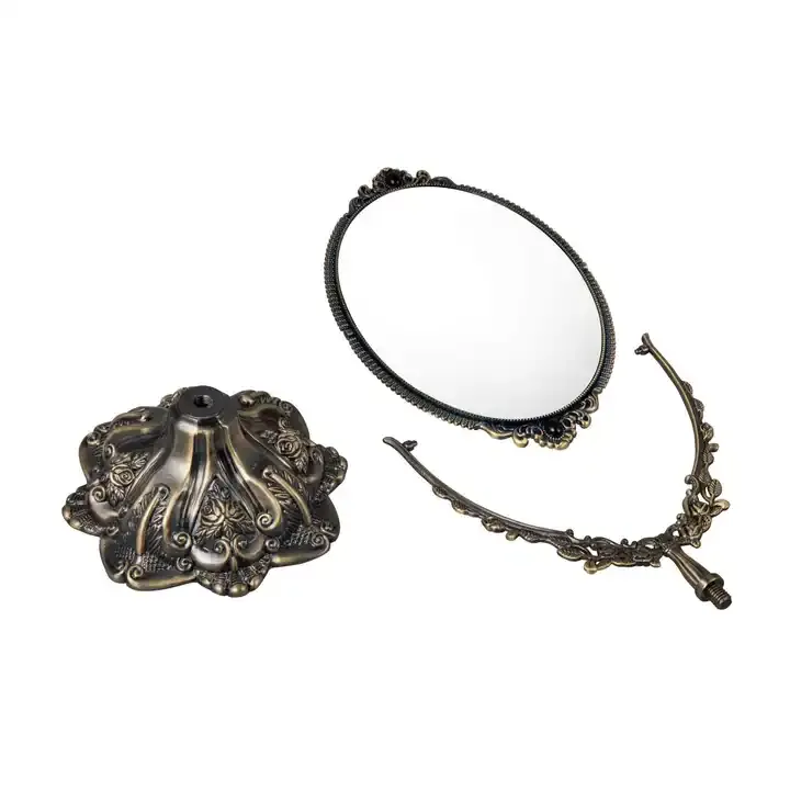 Custom Portable Antique Mirror Hand Double Makeup Mirror