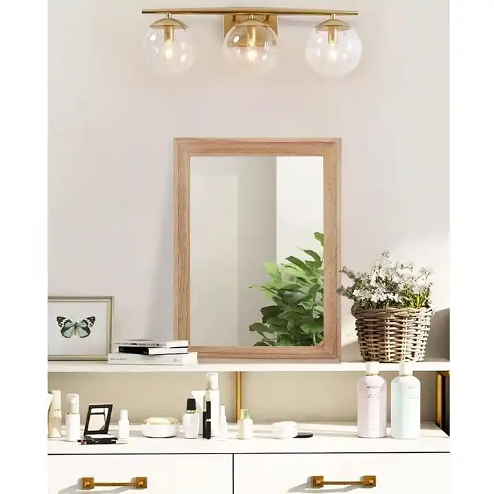 Wholesale Natural Wood Frame Mirror Wall Mounted Mirror