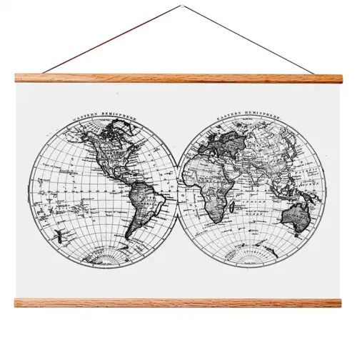 Wholesale Map Wall Decor Wooden Creative Wall Art