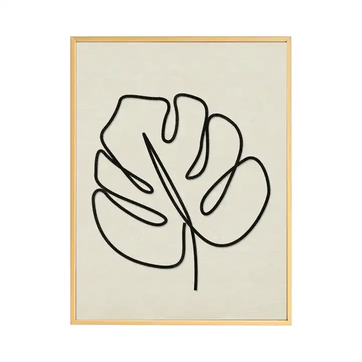 Customized Leaf Wall Painting Simple Wooden Wall Art