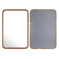 Customized Natural Wood Frame Mirror Rectangle Wooden Framed Mirror