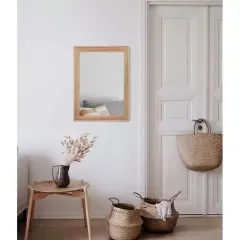 Wholesale Natural Wood Frame Mirror Wall Mounted Mirror