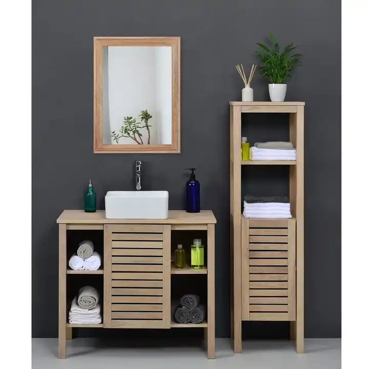 Wholesale Natural Wood Frame Mirror Wall Mounted Mirror