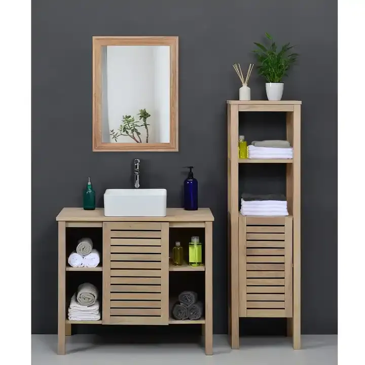 Wholesale Natural Wood Frame Mirror Wall Mounted Mirror