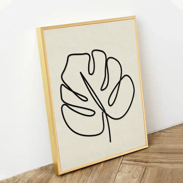 Customized Leaf Wall Painting Simple Wooden Wall Art