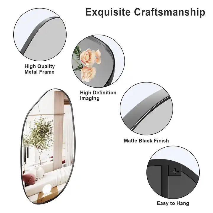 Custom Metal Frame Mirror Irregular Wall Mirror