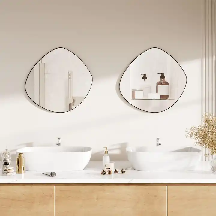 Wholesale Metal Frame Mirror Irregular Wall Mounted Mirror