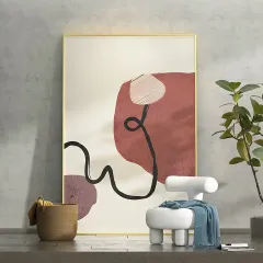 Custom Decorative Wall Art Simple Wooden Frame Canvas Painting Wall Decor
