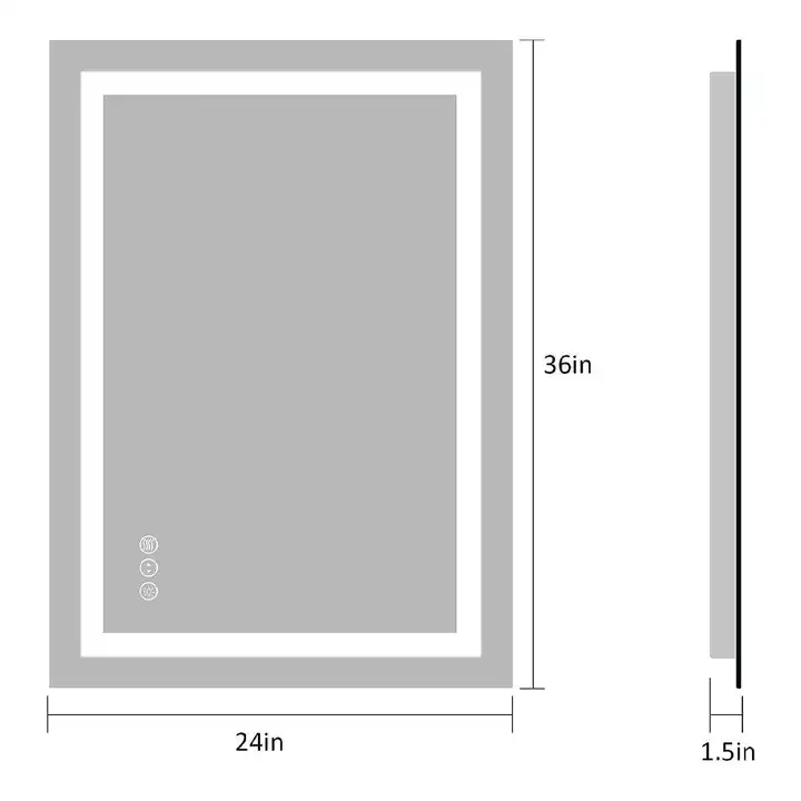 Wholesale 24x36" LED Bathroom Mirror, Anti-Fog Shatter-Proof Vanity Mirror
