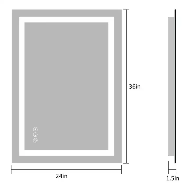 Wholesale 24x36" LED Bathroom Mirror, Anti-Fog Shatter-Proof Vanity Mirror