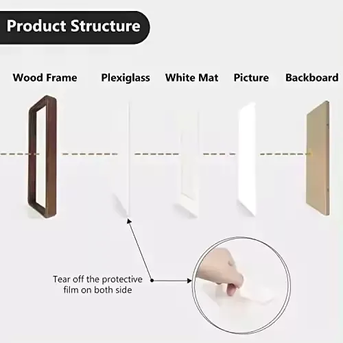 Customized North American Black Walnut Photo Frame Oak Wood Picture Frame