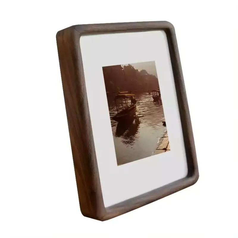 Wholesale 4x6", 5x7", 8x10", 11x14" Walnut Wood Photo Frame Mortise and